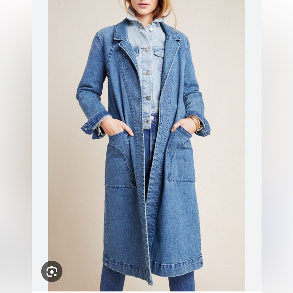 Anthropologie Peggy Denim Duster Jacket